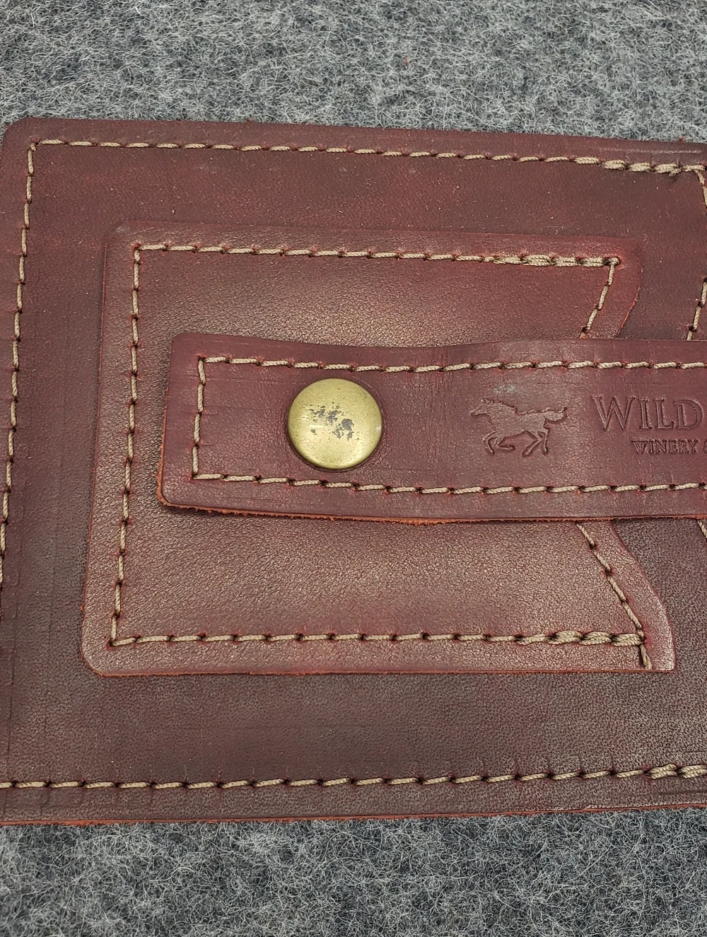 Wild Horse Leather Deep Brown & Wool Mini iPadCase Cover